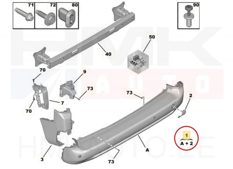 Tagastange keskosa OEM Berlingo/Rifter 2018-  "must" (parkimisabi andurite avadega)