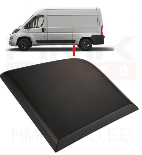 Külgpaneeli eesmine liist vasak OEM Jumper/Boxer/Ducato 2018- L2 (must)