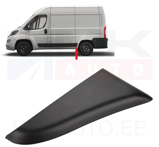 Külgpaneeli eesmine liist vasak OEM Jumper/Boxer/Ducato 2018- L1 (must)