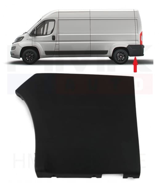 Külgpaneeli tagumine liist vasak OEM Jumper/Boxer/Ducato 2018-  (L1-L2-L3) (must)