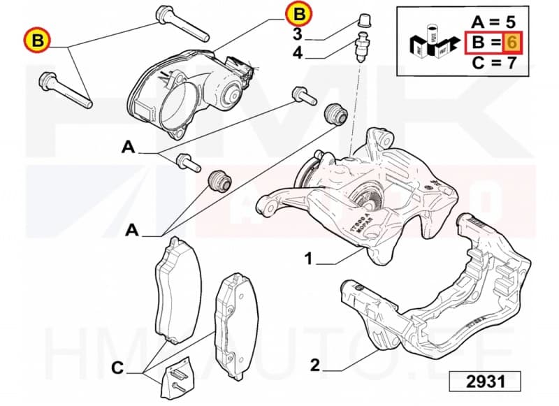 Seisupiduri mootor pidurisadulale vasak OEM Jumper,Boxer,Ducato MCA