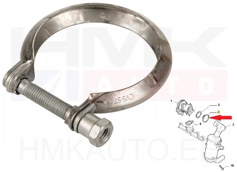 Summuti klamber OEM Citroen/Peugeot/Fiat 77mm