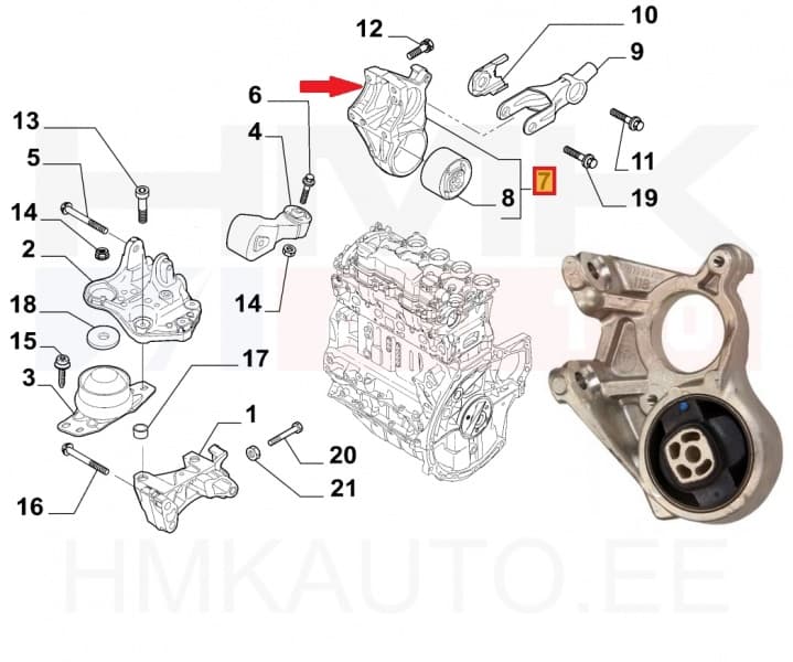 Veovõlli tugilaagri korpus OEM Jumpy/Expert/Scudo 1,6HDI 2007-