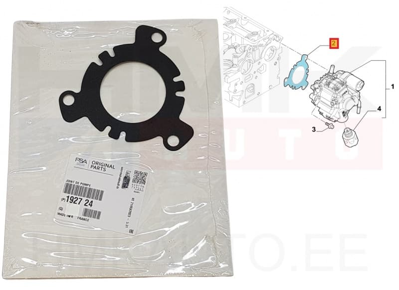 Kõrgsurvepumba tihend OEM Citroen/Peugeot/Fiat 2,0HDi DW10 Euro4