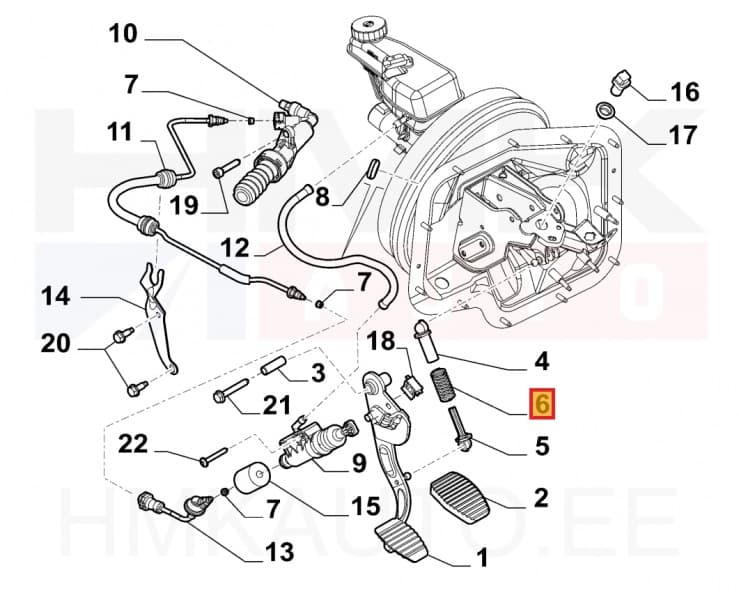 Siduripedaali vedru OEM Jumpy/Expert/Scudo 2007-