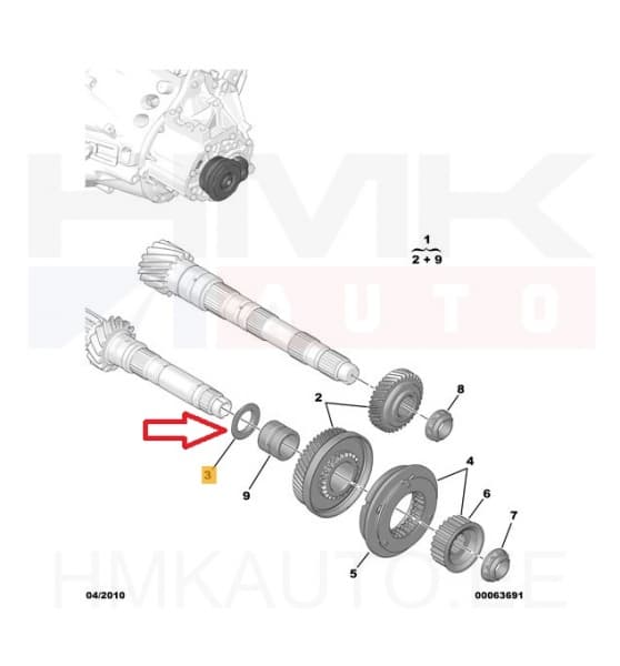 Vaheseib 5-käik OEM Citroen/Peugeot BE3,BE4