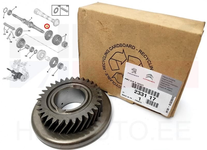 3-käigu hammasratas 32H OEM Citroen/Peugeot (32X37) BE4/5L