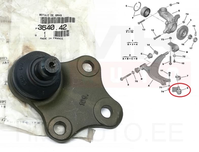 Sarniir OEM Peugeot Partner, Citroen Berlingo/Xsara 16mm