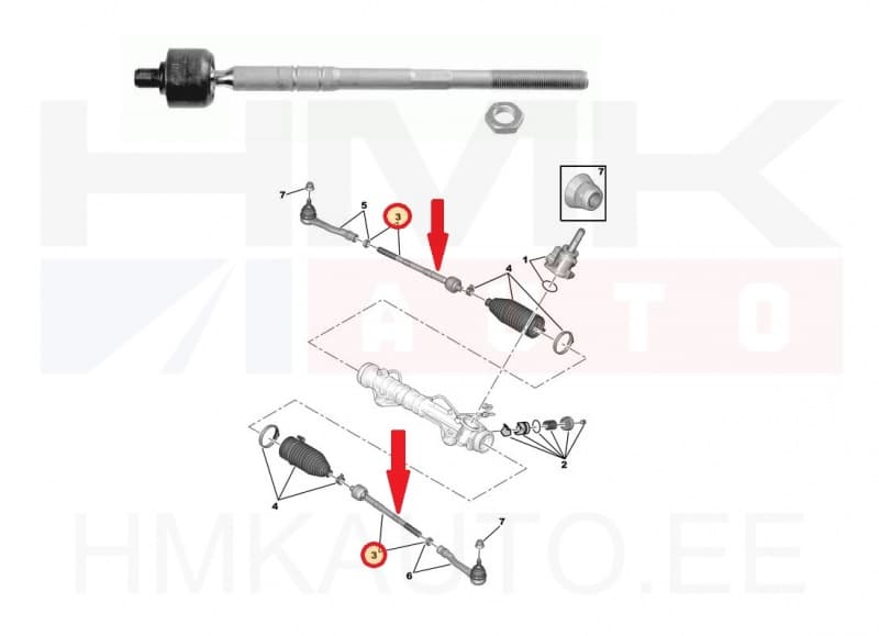 Roolivarras OEM Citroen C4/Peugeot 308,3008,5008