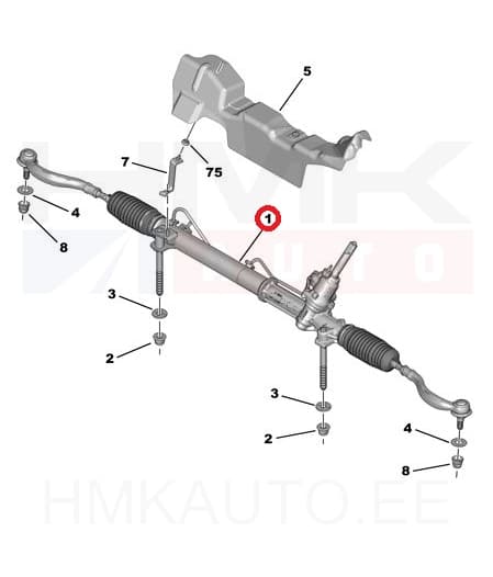 Roolilatt OEM Peugeot 508 I  (Mac Pherson vedrustus)