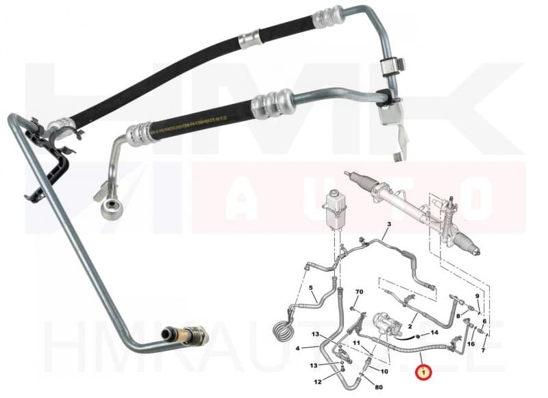 'Roolivõimendi survetoru OEM Boxer/Jumper/Ducato 3,0HDI  2006-