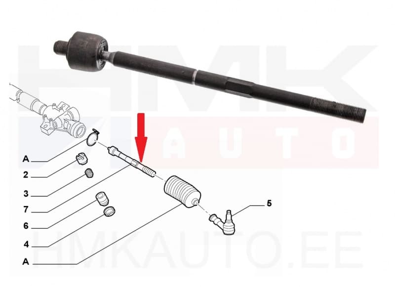 Roolivarras OEM Jumper/Boxer/Ducato 94-06