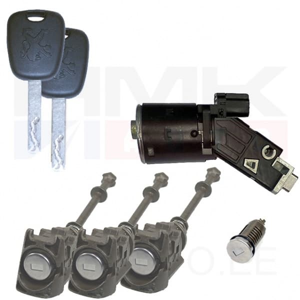 Lukkude komplekt OEM  koos süütelukuga Peugeot Partner 2008-