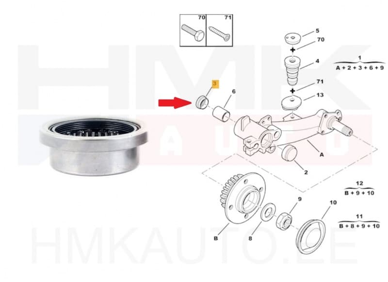 Sillatala laager, sisemine OEM Berlingo/Partner/Xsara Picasso