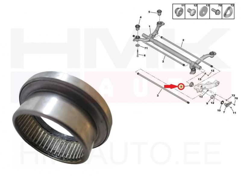 Sillatala laager, sisemine OEM Peugeot 206