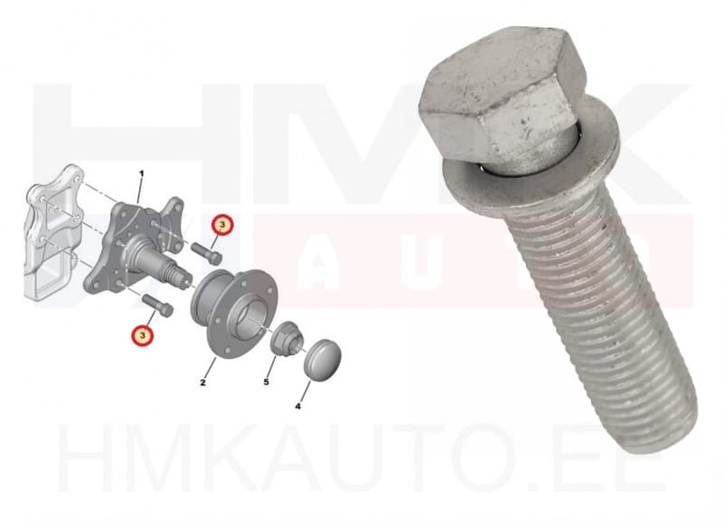 Tagasilla telje kinnituspolt OEM Jumper/Boxer/Ducato 2006-  (M14x1,50-L58)