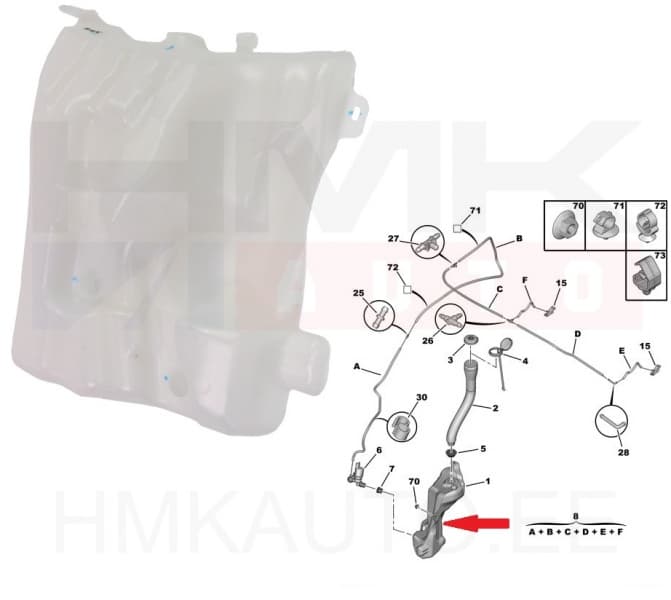 Klaasipesupaak Citroen C4 2009-