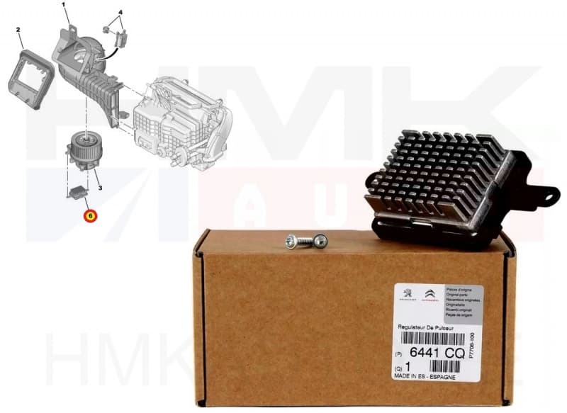 Salongiventilaatori reostaat OEM Citroen DS5 / Peugeot 3008/5008