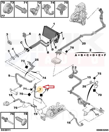 Jahutusvedeliku toru OEM Jumpy/Expert/Scudo 2007-2015