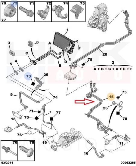 Jahutusvedeliku torud OEM Jumpy/Expert/Scudo