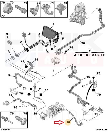 Jahutusvedeliku lõdvik OEM Jumpy/Expert/Scudo