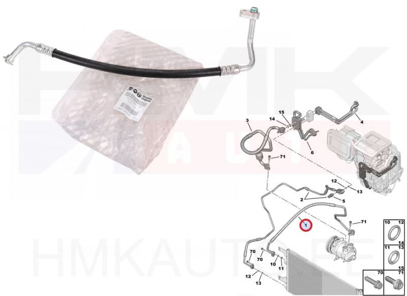 Konditsioneeri toru, kõrgsurve OEM Jumper/Boxer/Ducato 2006- 3,0HDi