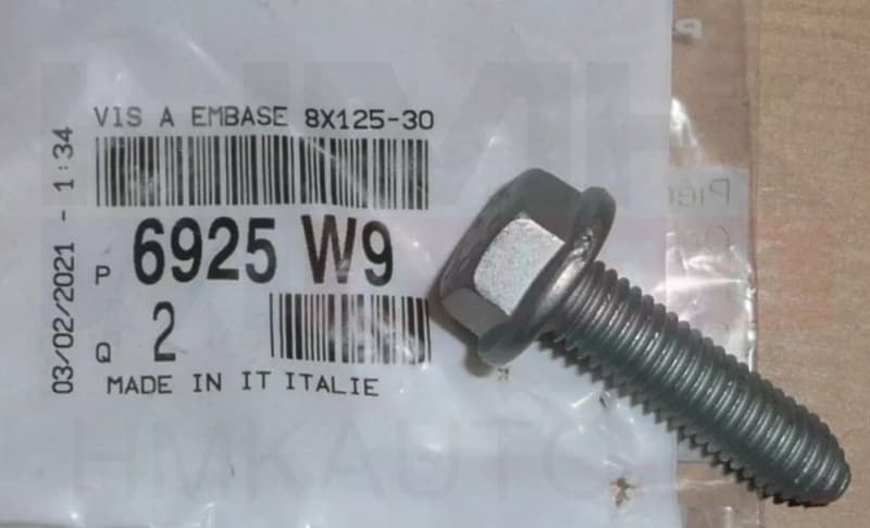 Polt M8x1,25-L30 OEM Peugeot/Citroen