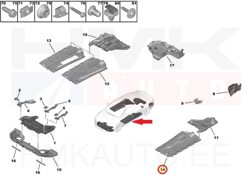 Põhjakate eesmine vasak OEM Peugeot C5 ,407,508 2010-