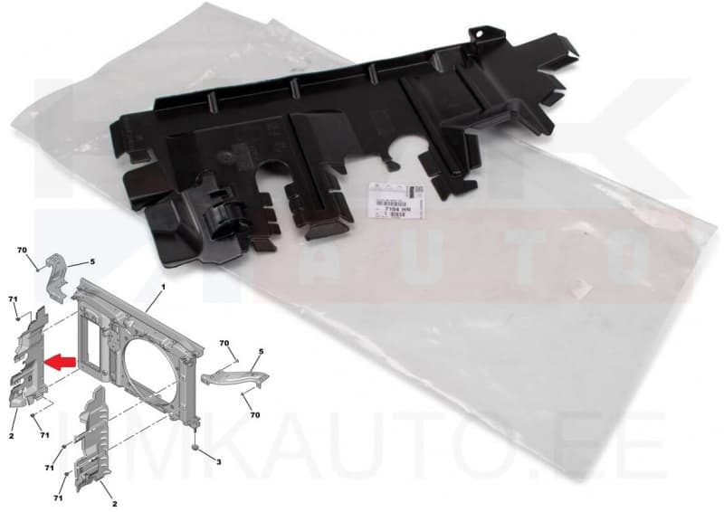 Esistange tagune tuulesuunaja parem Berlingo/Partner 2008-