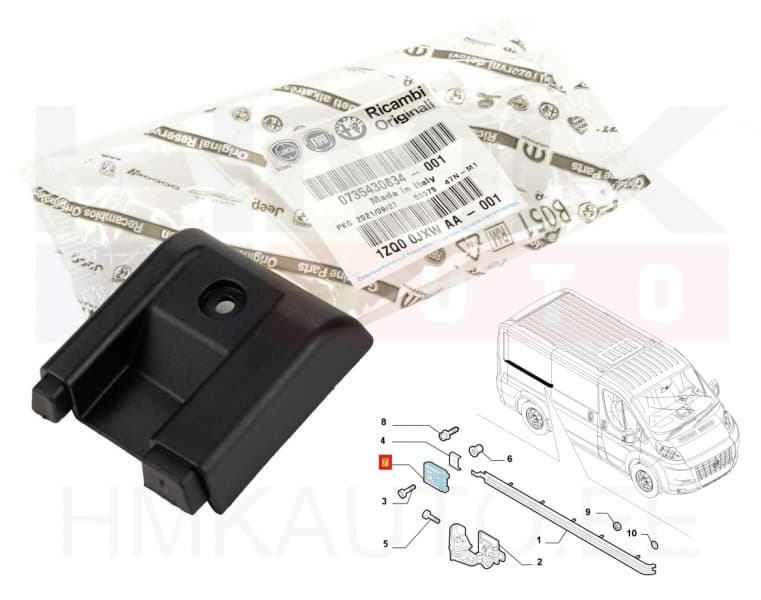 Liugukse juhtsiini otsa kate parem OEM Jumper/Boxer/Ducato 2006-