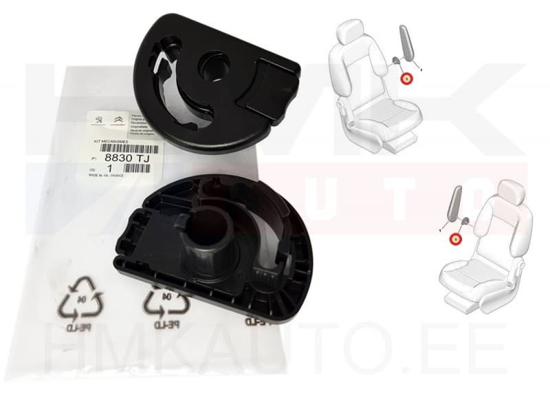 Käetoe kinnitusmehhanism, juhiiste parem OEM Citroen Berlingo/Peugeot Partner 2008-