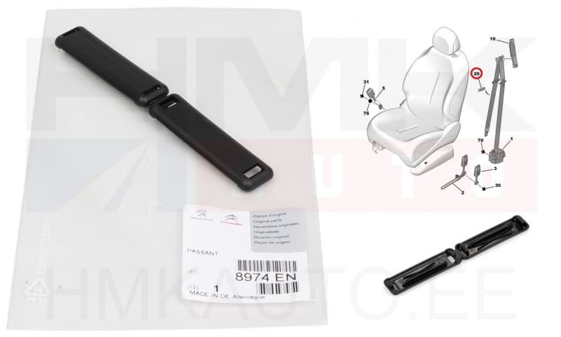 Turvavöö fiksaator OEM Citroen/Peugeot