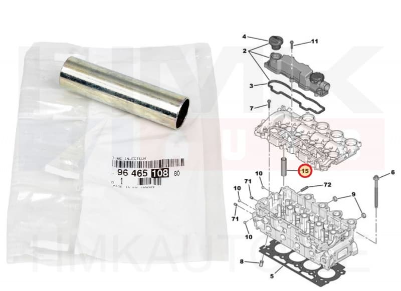 Pihusti hülss OEM Citroen/Peugeot 1,6HDi  DV6