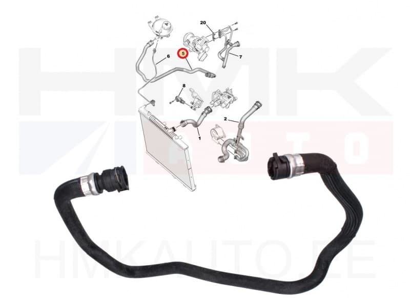 Jahutusvedeliku lõdvik OEM Citroen/Peugeot 1,2THP