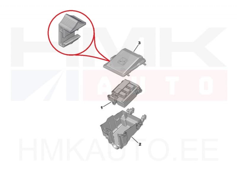 Kaitsmekarbi kaane lukusti OEM Citroen/Peugeot