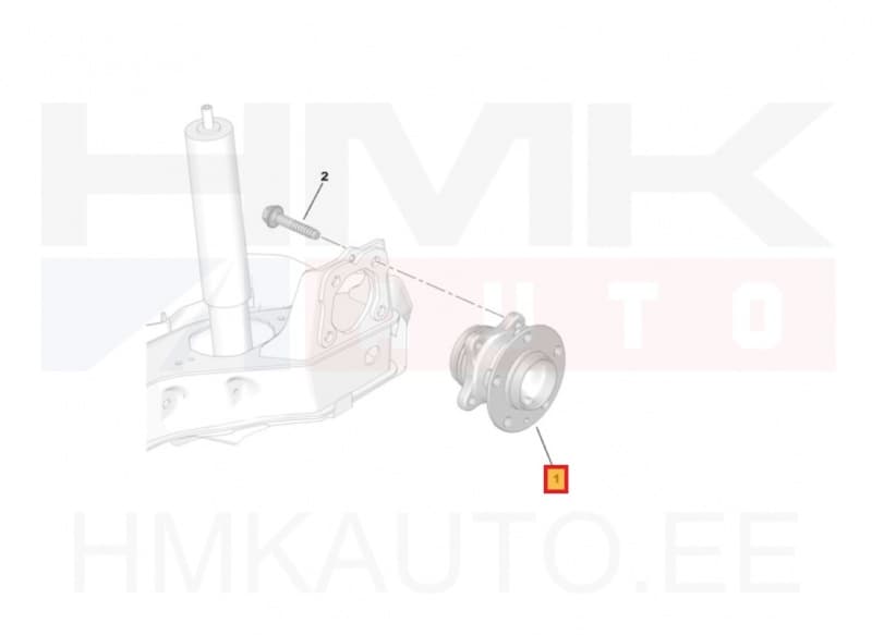 Rattalaagri komplekt tagumine OEM Citroen C4 Picasso/Peugeot 308 2013-