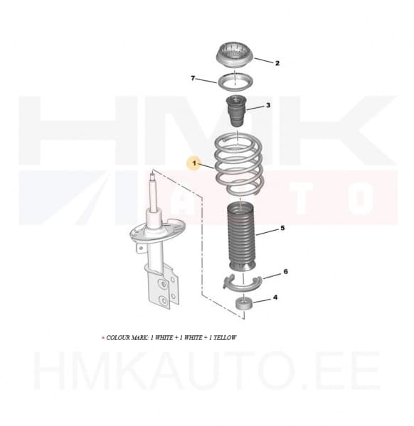Keerdvedru eesmine OEM Peugeot 308