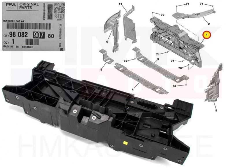 Esipaneel OEM Citroen Jumpy/Peugeot Expert 2016-