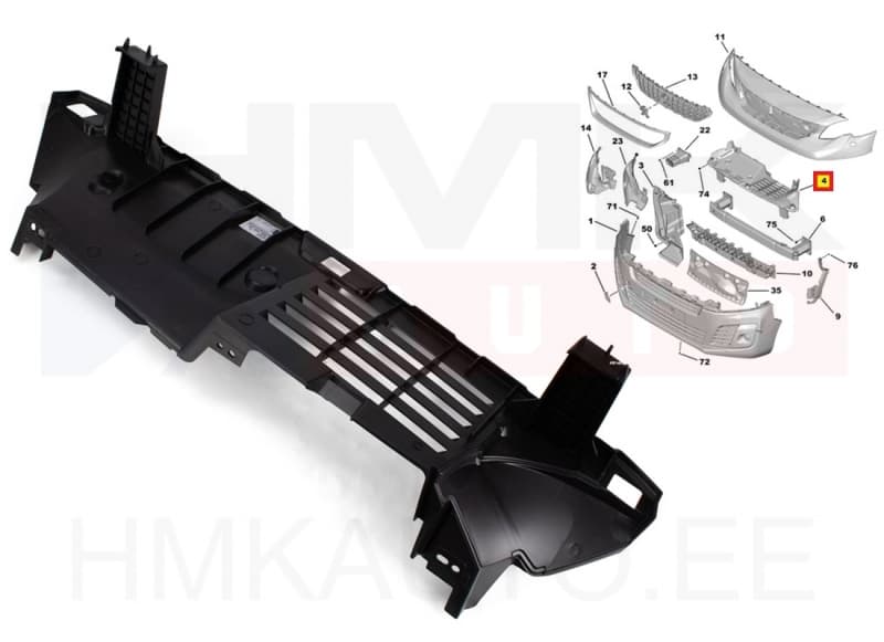 Esistange keskmine tugiraam OEM Citroen Jumpy/Peugeot Expert 2016-