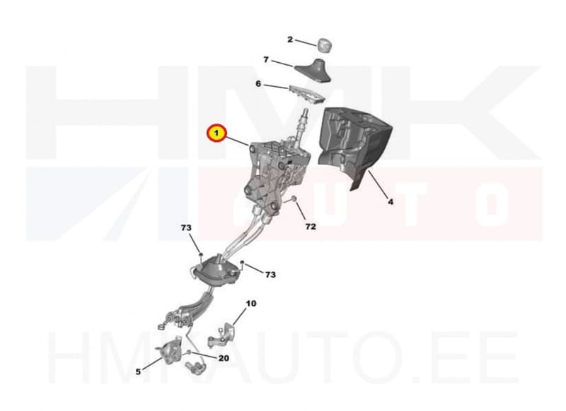 Käiguhoovastiku trosside komplekt OEM Citroen Jumpy/Peugeot Expert 1,6BlueHDi 2016-  ML6C