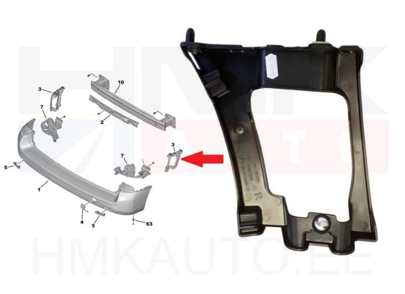 Tagastange kandur parem OEM Citroen Jumpy/Peugeot Expert 2016- (2 ust)