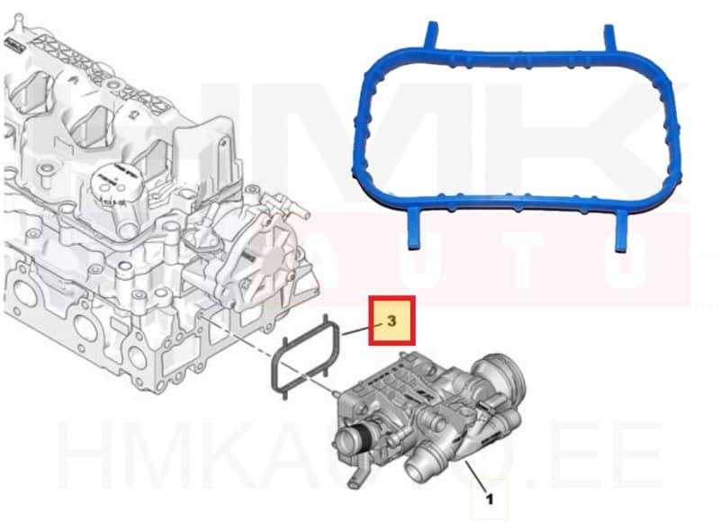Termostaadi korpuse tihend OEM Citroen/Peugeot 1,5BlueHDI DV5R