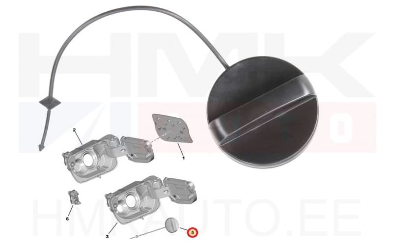 Kütusepaagi kork OEM Citroen/Peugeot