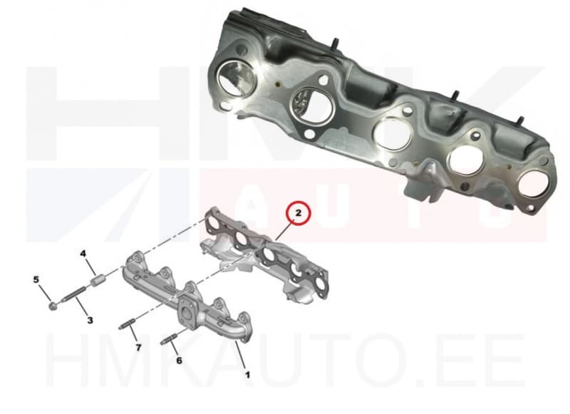 Väljalaskekollektori tihend OEM Citroen/Peugeot 1,5BlueHDi DV5R