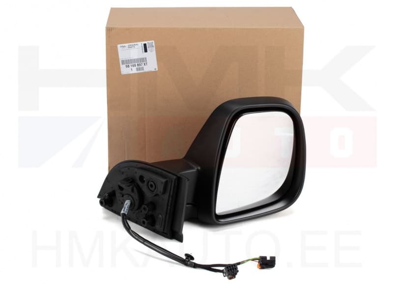 Küljepeegel parem elektriline OEM Citroen Berlingo/Peugeot Rifter 2018- (soojendus, temp. anduriga, 5+2 klemmi)