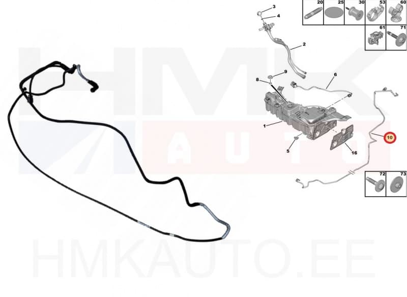 AdBlue toru OEM Citroen C4 Picasso / Peugeot 5008 2016-