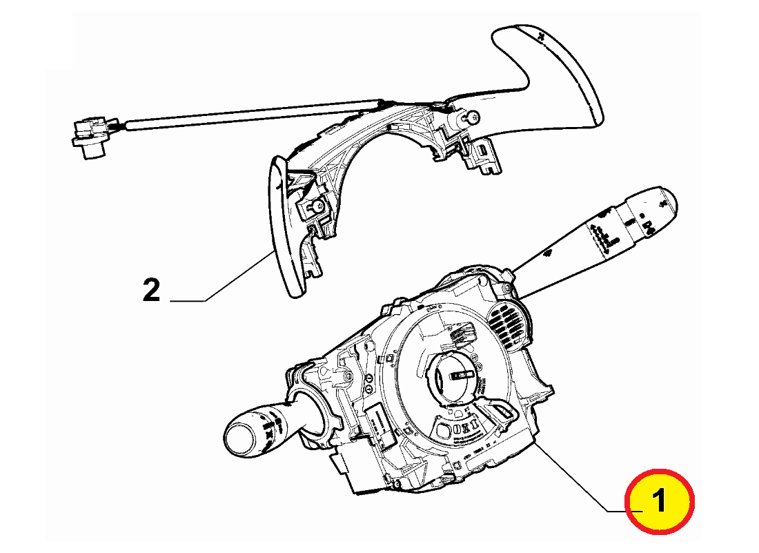 Roolisamba lülitiplokk OEM Citroen Berlingo/Peugeot Rifter 2018- (+tagakojamees,esiudutuled)