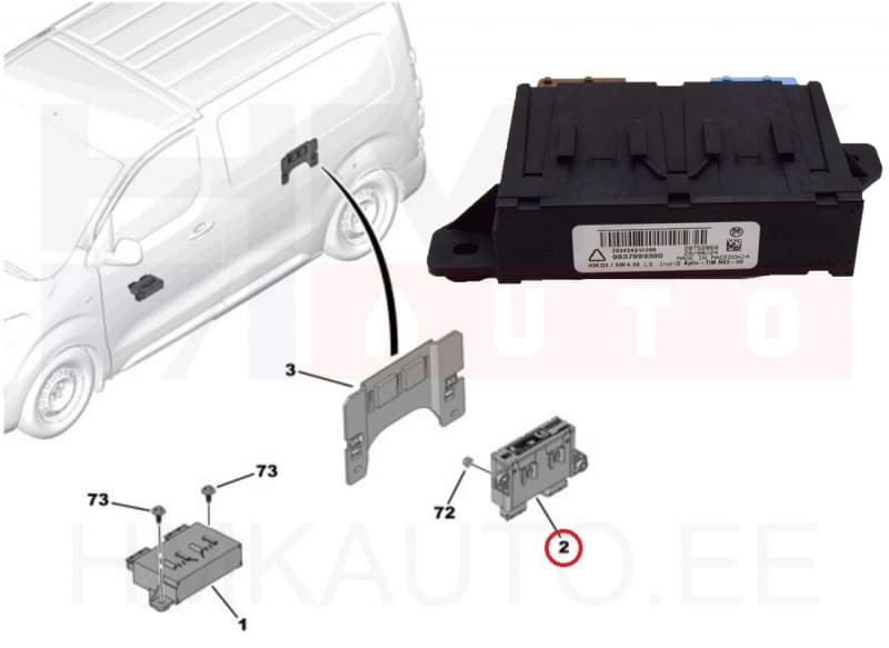 Haagise pistiku juhtplokk OEM Jumpy/Expert 2021-