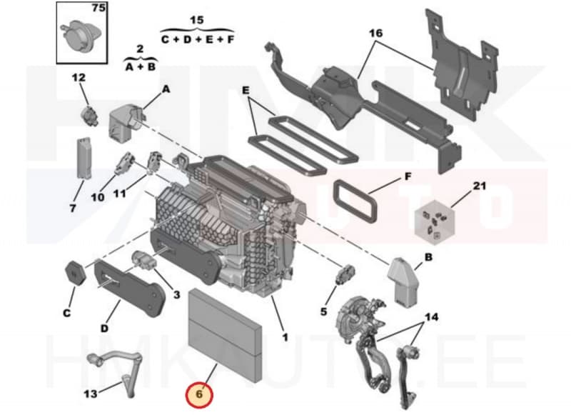 Salongiõhu filter aktiivsöega OEM Peugeot 3008, 5008 2024-