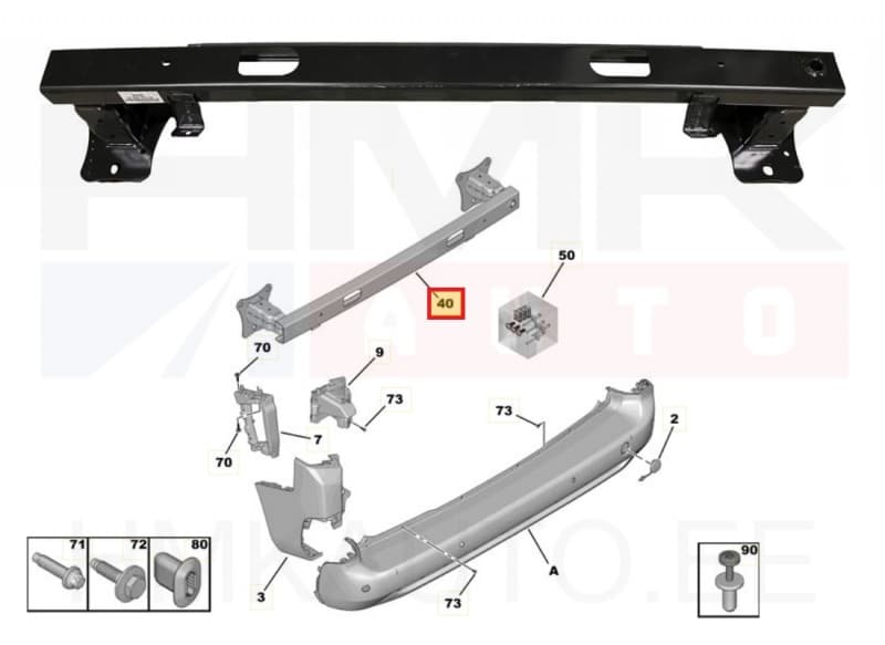 Tagastange tala OEM Citroen Berlingo/Peugeot Partner,Rifter 2018-